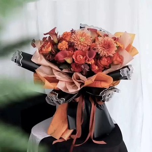 Papier d'emballage imperméable à l'eau à motif floral, papier de soie de style coréen, matériel artisanal DIY, <span class=keywords><strong>fleurs</strong></span>, cadeaux, bouquets - Product Image 3