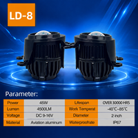 Lentille de projecteur LED pour voiture 2 pouces 35W/45W Bi LED pour phare de voiture, phare antibrouillard, lentille de projecteur pour moto SFIDA LD-8