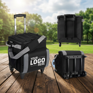 Fashionable 48CAN <b>Rolling</b> Insulated Oxford Material Soft Cooler on Wheels Leakproof Travel Ice Chest Custom Brand All Seasons - Product Image 3
