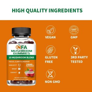 Gomitas de Hongos con Mezcla de 10 Hongos para la Salud, Mayor Energía y Mejor Estado de Ánimo, Venta al Por Mayor - Product Image 3