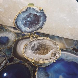 Độc Đáo Pha Lê Geode Hộp Đồ Trang Sức Vòng Khắc Mã não Trường Hợp Khắc Tình Yêu Thiết Kế Cho Nhẫn Bông Tai Chủ Engagement Bức Tượng Phong Cách - Product Image 5