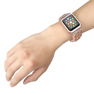 Las mujeres personalizado perla <span class=keywords><strong>reloj</strong></span> bandas con las chicas de 38mm 42mm para el <span class=keywords><strong>reloj</strong></span> <span class=keywords><strong>inteligente</strong></span> de apple 5 4 3 2 la banda de muñeca - Product Image 5