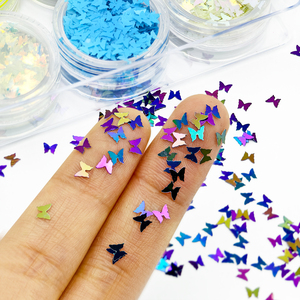 Paillettes irisées pour nail art, 12 couleurs, ensemble de paillettes scintillantes, maquillage des yeux, flocons de papillon, autocollants, décorations pour ongles - Product Image 5