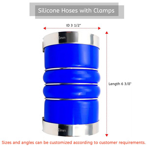Tuyau <span class=keywords><strong>de</strong></span> <span class=keywords><strong>Refroidissement</strong></span> en Silicone avec Colliers et Conception en Bosse Ajustement Universel pour Moteur et Améliorations <span class=keywords><strong>de</strong></span> Performance - Product Image 4