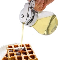 200ml Anti-fuite Cuisine Pot D'huile En Verre Pot De Miel Pot En Verre Distributeur De Sirop