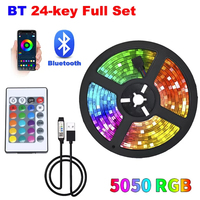 Tira de luces LED RGB Flexible de alta calidad SMD5050 12V 24V tira de luces inteligentes controlador de retroiluminación de TV tira de ambiente programable