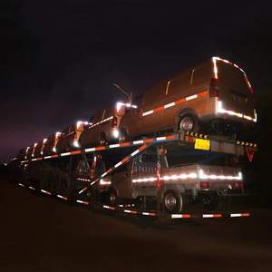 Film réfléchissant prismatique haute intensité pour signalisation routière, ruban de signalisation, norme européenne DOT-C2, rouge et blanc, vente en gros d'usine - Product Image 2