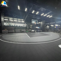 Plancher de terrain de basket à emboîtement TPE en plastique portable temporaire approuvé par la FIBA à vendre