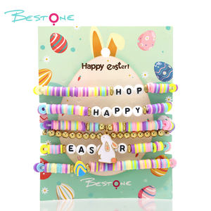 2025 joyería personalizada regalo de Pascua niña Golg pulsera de cuentas pulsera de arcilla con abalorio de huevos - Product Image 6