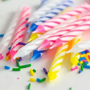 Vela espiral colorida para festa de aniversário, venda quente e preço mais barato