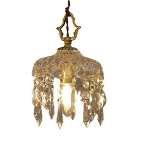 Lámpara Colgante de Cristal Vintage Francesa de Latón para Dormitorio, Vestíbulo, Comedor, Bar, Lámpara Colgante de Vidrio Elegante, Dropshipping Shopify - Product Image 1