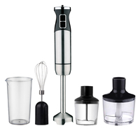 Mixeur Plongeant Électrique Domestique Silencieux pour Smoothies, Multifonctionnel 3-en-1 à Vitesse Variable, en Acier Inoxydable, Portable
