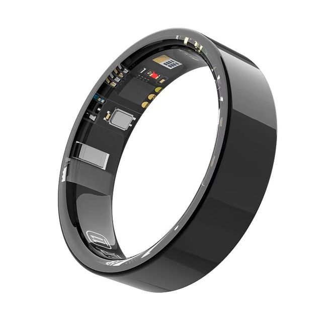AI-Powered Smart Health Ring Waterproof Touchscreen Wearable Heart Rate Blood Pressure Monitoring Ring