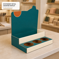 Support d'affichage PDQ en carton ondulé personnalisé avec 3 trous de fixation pour la papeterie et la promotion en magasin