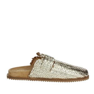 Sabot 90 sandali con tacco oro - Product Image 4