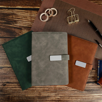 Ensemble cadeau de carnet en cuir personnalisé pour entreprise 2026 avec impression de logo, couvertures et accessoires haut de gamme, écriture complète pour cadres dirigeants