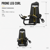 Machine professionnelle de curl des jambes couchées pour usage commercial intensif, idéale pour le renforcement des ischio-jambiers, équipement de fitness pour salle de sport