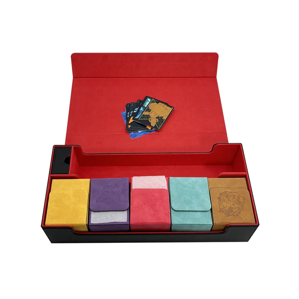 Scatola di carte da tavolo con doppio lato in pelle sintetica 600 per gioco da tavolo custodia per carte magica scatola per ponte Tcg MTG Yogioh