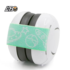 HBC <strong>White</strong> Green Baby Ear Defenders Adjustable Infant Noise Cancelling <strong>Earmuffs</strong> CE Baby Hearing Protection <strong>Earmuffs</strong> - Product Image 1