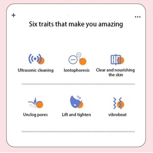 Appareil de beauté le plus vendu, instrument de nettoyage ultrasonique du visage, outil de soin de la peau, mini exfoliant pour la peau, exfoliation - Product Image 5