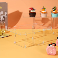 Ensemble de buffet en acrylique, supports à nourriture, plateau de service, supports à gâteaux pour gâteaux de mariage, support en acrylique et pour cupcakes