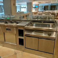 Équipement de cuisson de gril de BBQ commercial lisse d'acier inoxydable industriel debout libre professionnel lourd pour le restaurant