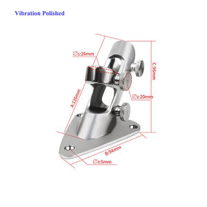 Marine 316 Stainless Steel Flag Pole Bracket, <b>Yacht</b> Base, Fiberglass Antenna Mount, <b>Yacht</b> Marine Hardware Accessories - Product Image 1