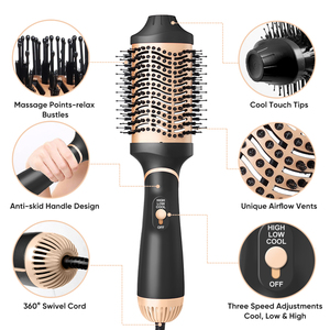 <span class=keywords><strong>Brosse</strong></span> pour sèche-<span class=keywords><strong>cheveux</strong></span> en une étape <span class=keywords><strong>Brosse</strong></span> rotative pour sèche-<span class=keywords><strong>cheveux</strong></span> <span class=keywords><strong>Brosse</strong></span> ronde pour sèche-<span class=keywords><strong>cheveux</strong></span> Volumizer Hot Air Curler et Lisseur <span class=keywords><strong>Brosse</strong></span> 110V à 240V - Product Image 2