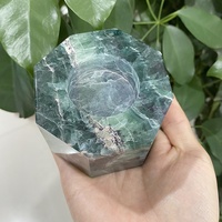 Bougeoirs en cristal de Fluorite, support de bougies naturelles à Quartz Rose, bon marché pour pièces de centre de table de mariage
