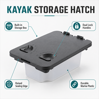 Couverture d'escotage rectangulaire étanche OEM avec boîte de rangement, escotage d'inspection marin pour kayak de pêche