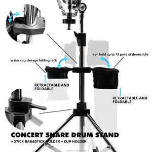JBK Multifunción Snare Drum Stand Drumstick Almacenamiento Estante Plegable Ajustable Instrumento <span class=keywords><strong>de</strong></span> Percusión Accesorios - Product Image 5
