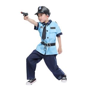 Halloween Children Police Officer gioco di ruolo Costume carriera Day Dress Up Set uniforme poliziotto Unisex con accessori giocattolo - Product Image 6