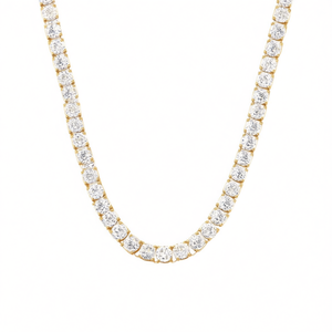 Tianyu Gemstone tennis <b>chain</b> necklace gold-plated and inlaid with large cubic zirconia trendy hip-hop jewelry - Product Image 1