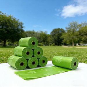 Bolsas para excremento de perro de almidón de maíz biodegradables, impermeables y a prueba de fugas, venta al por mayor de fábrica, muestra gratuita 2026 - Product Image 1