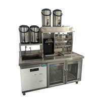 Station de travail commerciale complète pour Bubble Tea, comptoir à thé au lait, armoire réfrigérée pour équipement de magasin de Bubble Tea