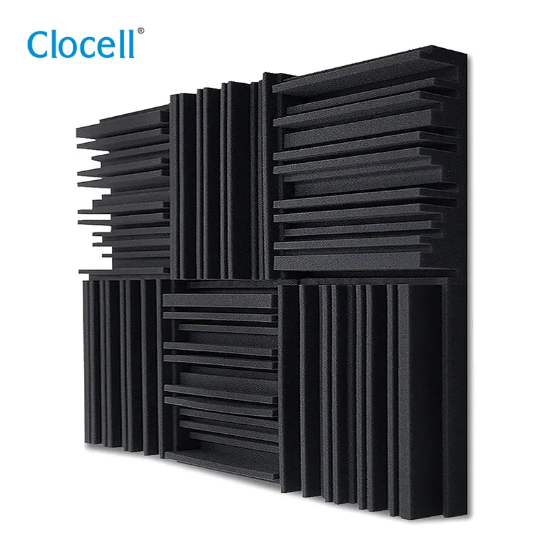 Clocell 30*30*5 Studio Acoustic Foam Periodic Groove Structure Sound Absorbing Foam For Home Office Dancing Rehearsal Room