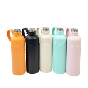 New 500ml Stainless Steel Sports Vacuum Insulated Thermos <b>Cup</b> <b>with</b> Portable Outdoor Handle <b>Straw</b> for <b>Water</b> on the Go for Camping - Product Image 1