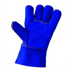 For Diamond Grain Texture Heat Fire Resistant Anti-Cut Breathable Palm Reinforced MIG/TIG Welding <b>Gloves</b> 14-inch 5/7/10mil - Product Image 3