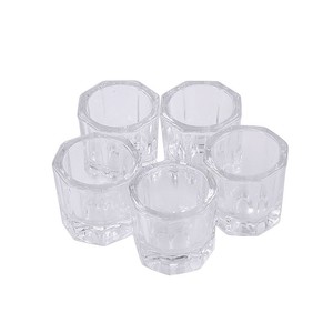 Bol de lavage en verre pour pinceaux et outils de nail art, dissolvant de vernis gel acrylique, coupelle à ongles en cristal - Product Image 1