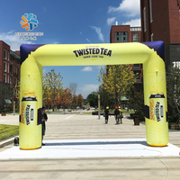 Promoción de marca, arco publicitario inflable Simple personalizado para línea de meta de carrera, inflables personalizados