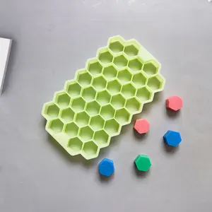 Silicone Ice Cube Mold Honeycomb Ice Lattice Ice Making Mold Whiskey Cocktail Refrigeration Tools Candy Pudding Chocolate Mold
