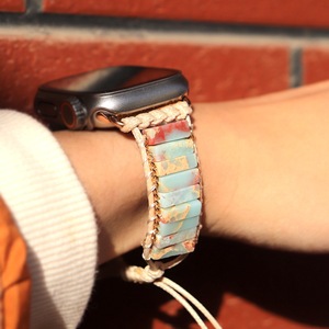 Pulsera Creativa de Piedra Shoushan CHARM para Relojes Serie SE679 e IWatch8, Material de Gemas y Piedras Tejidas - Product Image 4