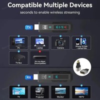 Transmisor y Receptor Inalámbrico de Video y Audio de 5.8G 1080P 50M para TV, Monitor, Proyector, PC