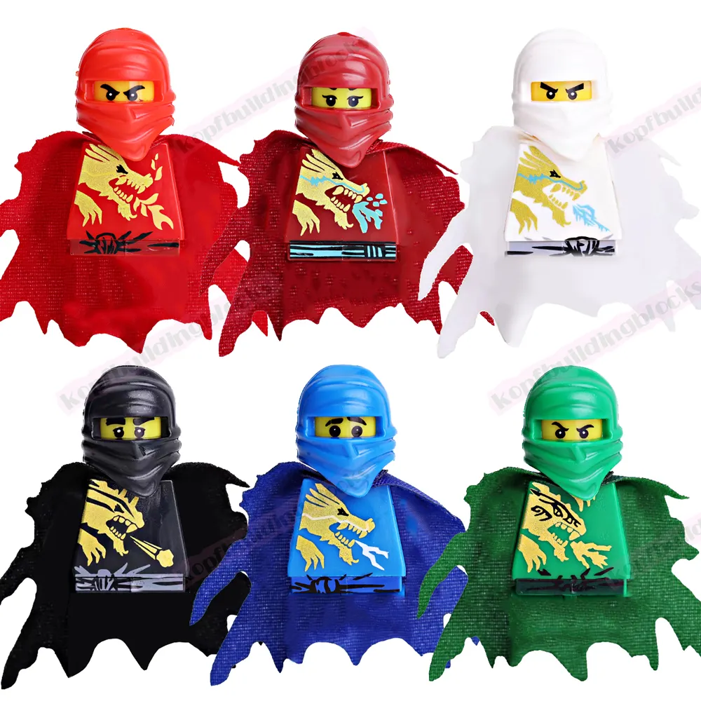 EG181-EG186 Ninja Bricks Action Figure Zane Kai Jay Lloyd Cole Assembled Building Block Figure Educational Toy for Kids