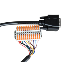 Cable de Conexión Personalizado de Longitud a Medida, Recto o en Ángulo Recto, DB9 DB15 DB25 DB37 DB45 Macho/Hembra a Bloque de Terminales