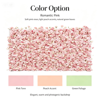 Mur de fleurs artificielles en tissu 5D, 8 pieds x 8 pieds, roses blanches, pour décoration de toile de fond de mariage