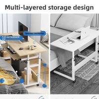 Bureau d'ordinateur mobile et réglable en hauteur pour chambre, dortoir d'étudiant et étude