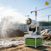 Canon à brouillard de 30 m, machine à commande à distance, rotation automatique, pulvérisateur de brume d'eau pour la suppression de la poussière industrielle sur les chantiers de construction