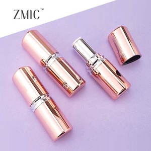 Tubi di rossetto vuoto oro rosa balsamo per le labbra tubi di olio di spruzzatura triangolare metallico forme di prisma rossetto tubi in una classe da soli - Product Image 1