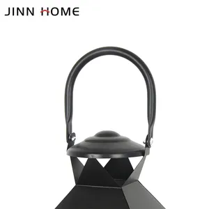Metal Home Decoration Big Garden Black Outdoor Metal <strong>Lantern</strong> Candle Holder <strong>Set</strong> - Product Image 3